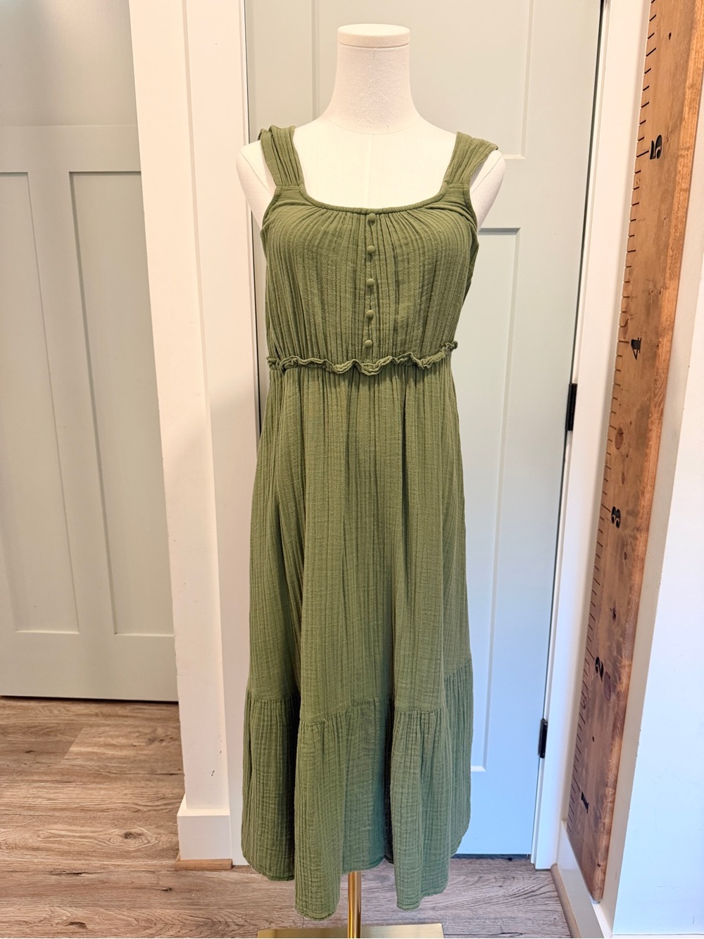 Cotton Gauze Dress Forestcore Fall Cottagecore Small